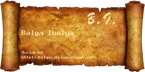 Balga Ibolya névjegykártya